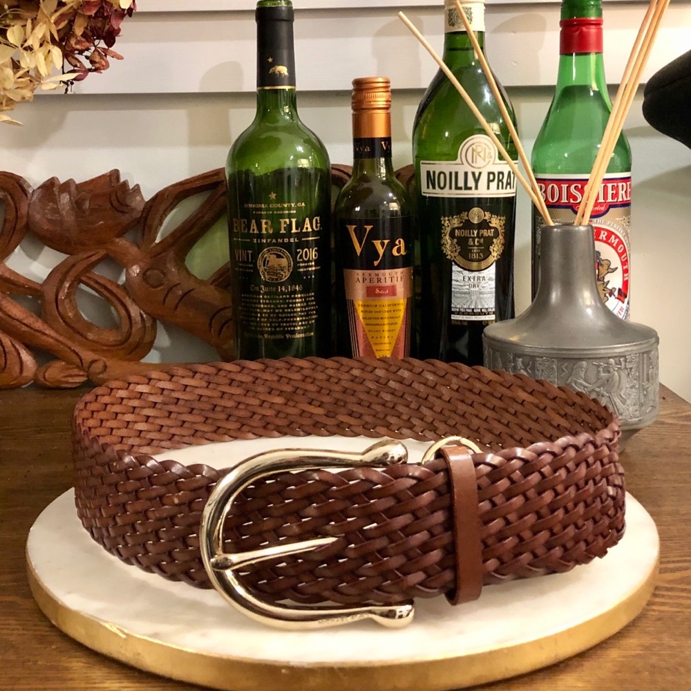 Michael Kors- Braided Berenia Leather Belt